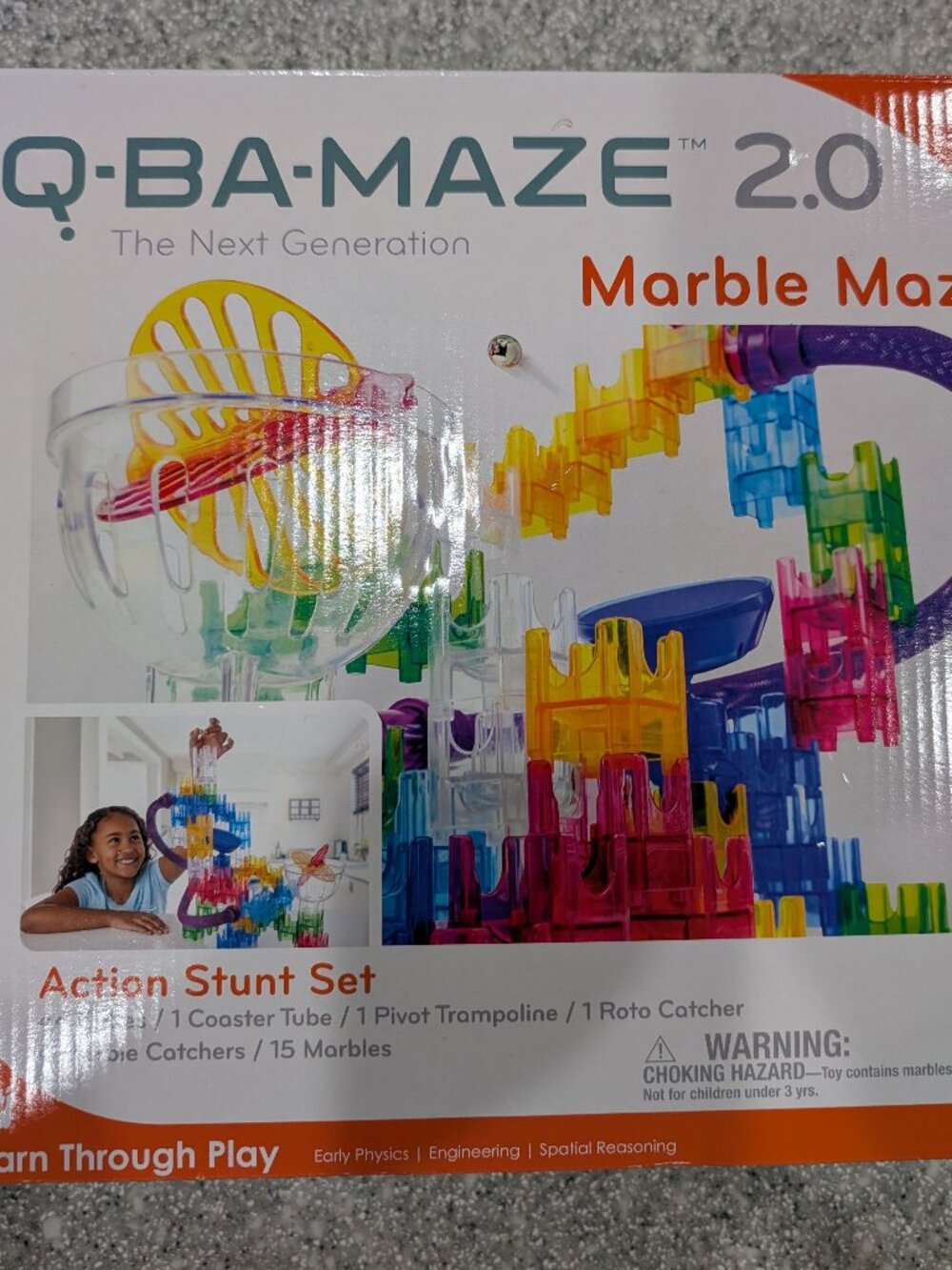 Q-BA-MAZE 2.0 Action Stunt Set + Q-BA-MAZE 2.0 Rails Creator Set - Gentle Used